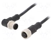 Cable: for sensors/automation; PIN: 5; with metal nut; plug; 60V AMPHENOL LTW
