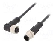 Cable: for sensors/automation; PIN: 5; with metal nut; plug; 60V AMPHENOL LTW