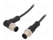Cable: for sensors/automation; PIN: 5; with metal nut; plug; 60V AMPHENOL LTW