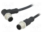Cable: for sensors/automation; PIN: 5; M12-M12; 1m; plug; plug; 60V AMPHENOL LTW