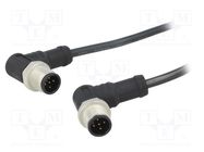 Cable: for sensors/automation; PIN: 5; M12-M12; 1m; plug; plug; 60V AMPHENOL LTW