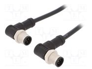 Cable: for sensors/automation; PIN: 5; M12-M12; 1m; plug; plug; 60V AMPHENOL LTW