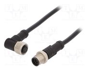 Cable: for sensors/automation; PIN: 8; M12-M12; 1m; plug; plug; 30V AMPHENOL LTW