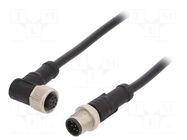 Cable: for sensors/automation; PIN: 8; with metal nut; plug; 30V AMPHENOL LTW