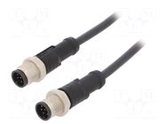 Cable: for sensors/automation; PIN: 8; with metal nut; plug; 30V AMPHENOL LTW