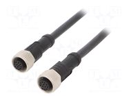 Cable: for sensors/automation; PIN: 12; with metal nut; plug; 30V AMPHENOL LTW