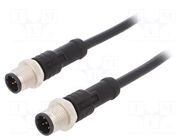 Cable: for sensors/automation; PIN: 5; with metal nut; plug; 60V AMPHENOL LTW
