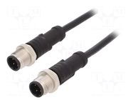 Cable: for sensors/automation; plug; PIN: 4; M12 male,both sides AMPHENOL LTW