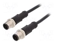 Cable: for sensors/automation; PIN: 4; with metal nut; plug; 250V AMPHENOL LTW