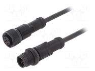 Cable: for sensors/automation; PIN: 5; with plastic nut; plug; 60V AMPHENOL LTW