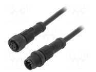 Cable: for sensors/automation; PIN: 5; with plastic nut; plug; 60V AMPHENOL LTW
