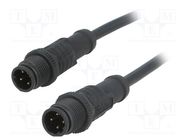 Cable: for sensors/automation; PIN: 4; M12-M12; D code-Ethernet 