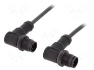 Cable: for sensors/automation; PIN: 4; with plastic nut; plug AMPHENOL LTW