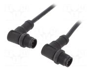 Cable: for sensors/automation; PIN: 4; with plastic nut; plug AMPHENOL LTW