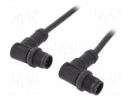 Cable: for sensors/automation; PIN: 4; with plastic nut; plug AMPHENOL LTW