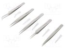 Kit: tweezers; for precision works; 5pcs. LINDSTRÖM