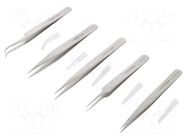 Tweezers-set; for precision works; 5pcs. LINDSTRÖM