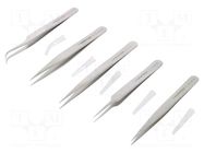 Kit: tweezers; for precision works; 5pcs. LINDSTRÖM