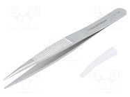 Tweezers; 120mm; for precision works; Blade tip shape: sharp LINDSTRÖM