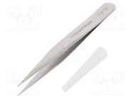 Tweezers; 90mm; for precision works; Blade tip shape: sharp LINDSTRÖM