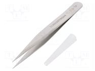 Tweezers; 90mm; for precision works; Blade tip shape: sharp LINDSTRÖM