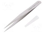 Tweezers; 110mm; for precision works; Blade tip shape: sharp LINDSTRÖM