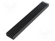 Heatsink: extruded; grilled; black; L: 150mm; W: 21mm; H: 10mm FISCHER ELEKTRONIK