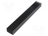 Heatsink: extruded; grilled; black; L: 150mm; W: 21mm; H: 14mm FISCHER ELEKTRONIK