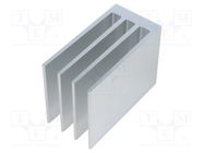 Heatsink: extruded; grilled; natural; L: 50mm; W: 35mm; H: 70mm; raw FISCHER ELEKTRONIK