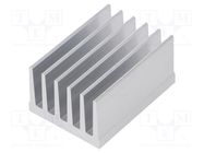 Heatsink: extruded; grilled; natural; L: 50mm; W: 36.8mm; H: 25mm FISCHER ELEKTRONIK