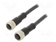 Cable: for sensors/automation; PIN: 8; M12-M12; 1m; plug; plug; 30V AMPHENOL LTW