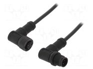 Cable: for sensors/automation; PIN: 4; with plastic nut; plug AMPHENOL LTW