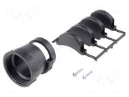 Cable hood and fastener; size 23; 28.6mm; straight; CPC TE Connectivity