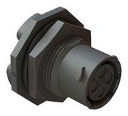 CIRCULAR CONNECTOR, 4POS, RCPT, JAM NUT