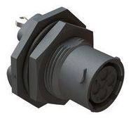 CIRCULAR CONNECTOR, 4POS, RCPT, JAM NUT