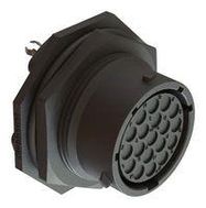 CIRCULAR CONNECTOR, 19POS, RCPT, JAM NUT