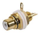 Black Chassis Mount Gold Plated Phono (RCA) Female Jack