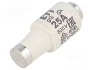 Fuse: fuse; 25A; 500VAC; 250VDC; gG; ceramic; DII; D ETI POLAM