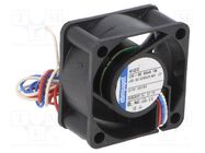 Fan: DC; axial; 12VDC; 40x40x20mm; 10m3/h; 18dBA; slide; 6000rpm EBM-PAPST