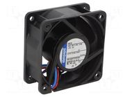 Fan: DC; axial; 12VDC; 60x60x25mm; 46m3/h; 39dBA; ball; 6850rpm EBM-PAPST