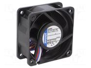 Fan: DC; axial; 24VDC; 60x60x25mm; 66m3/h; 48dBA; ball; 9700rpm EBM-PAPST