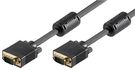 Full HD SVGA Monitor Cable, gold-plated, 20 m, black - VGA male (15-pin) > VGA male (15-pin)
