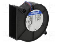 Fan: DC; blower; 24VDC; 97x94x33mm; 60m3/h; 69dBA; ball bearing EBM-PAPST