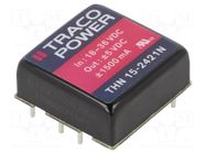 Converter: DC/DC; 15W; Uin: 18÷36VDC; Uout: 5VDC; Uout2: -5VDC; 1"x1" TRACO POWER