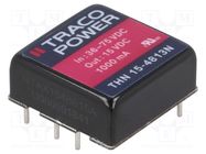 Converter: DC/DC; 15W; Uin: 36÷75V; Uout: 15VDC; Iout: 1A; 1"x1" TRACO POWER