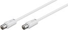 Antenna Cable (<70 dB), Double Shielded, 2.5 m, white - coaxial plug > coaxial plug