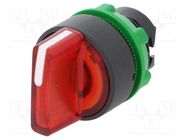 Switch: rotary; 22mm; Stabl.pos: 3; red; LED; IP66; prominent; Pos: 3 SCHNEIDER ELECTRIC