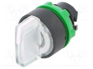 Switch: rotary; 22mm; Stabl.pos: 2; white; LED; IP66; prominent SCHNEIDER ELECTRIC