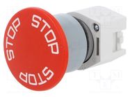 Switch: emergency stop; 22mm; Stabl.pos: 2; red; none; IP65; OptoHiT EAO
