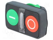 Switch: double; 22mm; Stabl.pos: 1; green/red; IP66; flat; Pos: 2 SCHNEIDER ELECTRIC